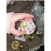 Image 2 : GLASS AND BRASS DOORKNOBS (SET OF THREE)