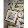Image 1 : GROUP OF FRAMED NEEDLEWORK & PRINTED FLORAL ART