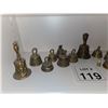 Image 1 : GROUP OF ORNATE BRASS HAND BELLS AND DECORATIVE BELLS