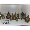 Image 2 : GROUP OF BRASS BELLS WITH HISTORICAL FIGURAL FORMS