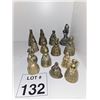 Image 1 : GROUP OF FIGURAL BRASS BELLS – LADIES IN PERIOD DRESS