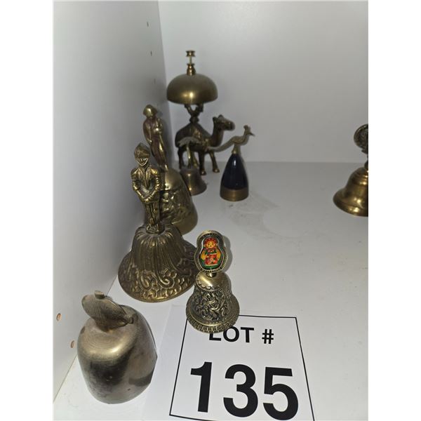 FIGURAL AND SOUVENIR BRASS BELLS – INTERNATIONAL THEMES