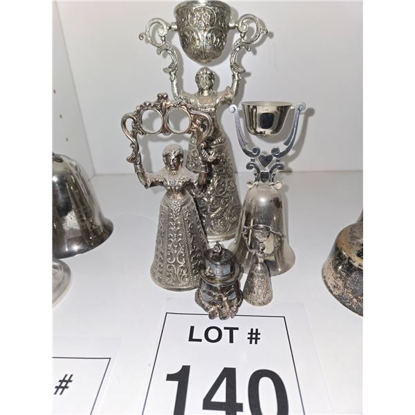 ORNATE FIGURAL METAL BELLS – WOMEN AND CUP FORMS