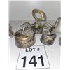 Image 1 : TRIO OF HEAVY METAL BELLS WITH ORNAMENTAL HANDLES