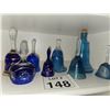 Image 1 : BLUE ART GLASS BELLS – CUT AND DECORATED EXAMPLES