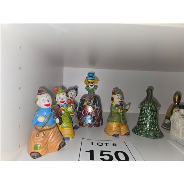 CLOWN BELLS AND MILLEFIORI GLASS BELL