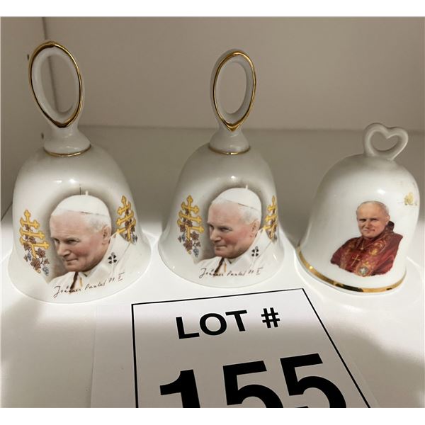 COLLECTION OF POPE JOHN PAUL II COMMEMORATIVE CERAMIC BELLS