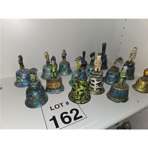 EXTENSIVE COLLECTION OF DECORATIVE BELLS – GLASS, CERAMIC & ENAMEL