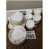 Image 1 : VINTAGE FLORAL PORCELAIN TEACUPS, SAUCERS & PLATES