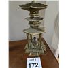 Image 2 : ORIENTAL PAGODA STYLE TABLE LAMP WITH METAL BASE