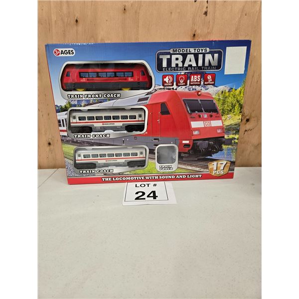 ELECTRIC TRAIN SET WITH SOUND & LIGHT 17 PCS [DIE-CAST]
