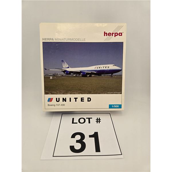 HERPA / UNITED BOEING 747-400 (1:500) [DIE-CAST]