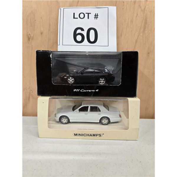 MINICHAMPS / PORSCHE 911 CARRERA 4 + ROLLS-ROYCE SEDAN [DIE-CAST]