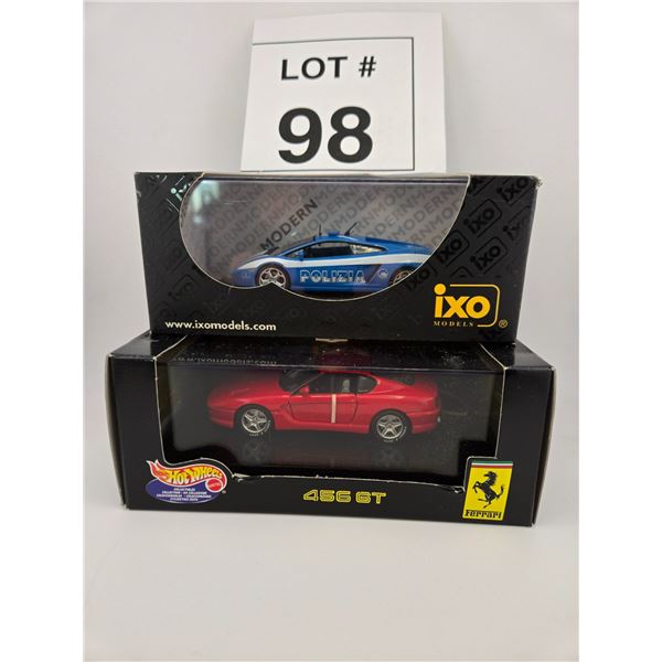 IXO MODELS / LAMBORGHINI POLIZIA, HOT WHEELS / FERRARI 456 GT (1:43) ( 2 MODELS) [DIE-CAST]