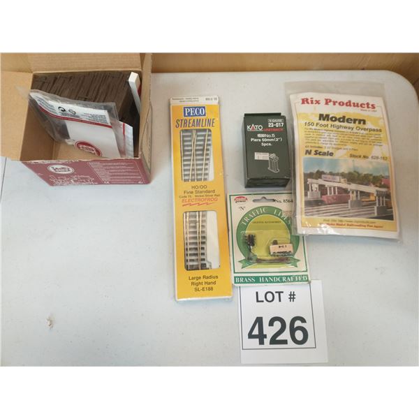 KATO / PECO / RIX PRODUCTS N SCALE MODEL RAILROAD ACCESSORIES LOT