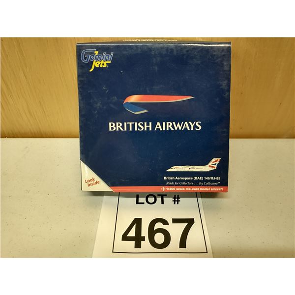 GEMINI JETS / BRITISH AIRWAYS BAE 146 / RJ-85 (1:400) [DIE-CAST]