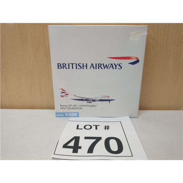 HERPA / BRITISH AIRWAYS BOEING 747-400 “UNITED KINGDOM” (1:500) [DIE-CAST]