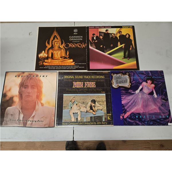 5 VINYL RECORD LOT – POP, ROCK & SOUNDTRACKS