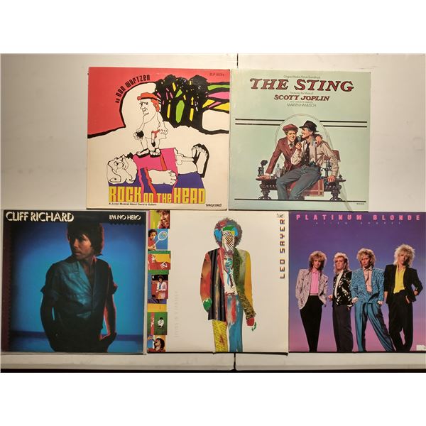 5 VINYL RECORD LOT – ROCK, POP & FILM SOUNDTRACKS