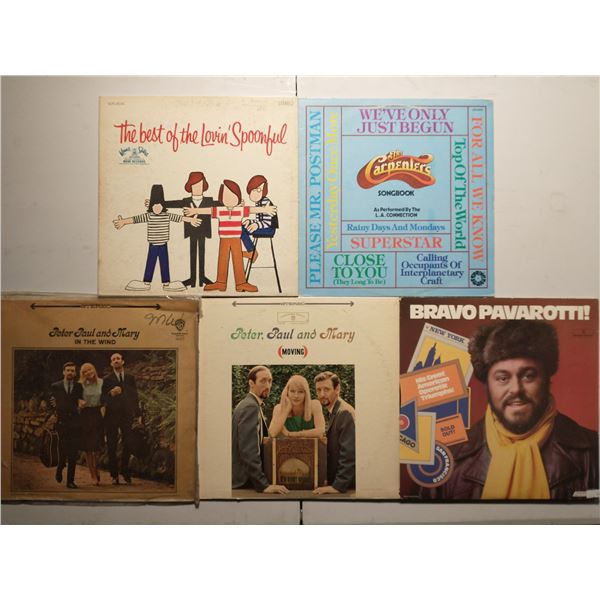 5 VINYL RECORD LOT – FOLK, POP & VOCAL CLASSICS