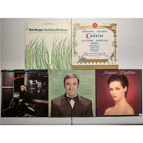 5 VINYL RECORD LOT – FOLK, MUSICAL & ADULT CONTEMPORARY