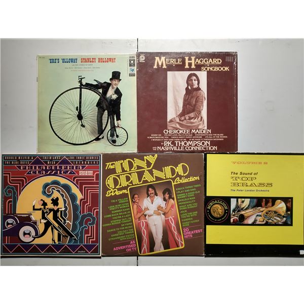 5 VINYL RECORD LOT – COUNTRY, SOUL & BRASS VARIETY