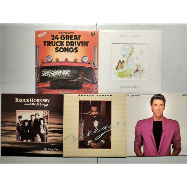 5 VINYL RECORD LOT – COUNTRY, SOFT ROCK & R&B