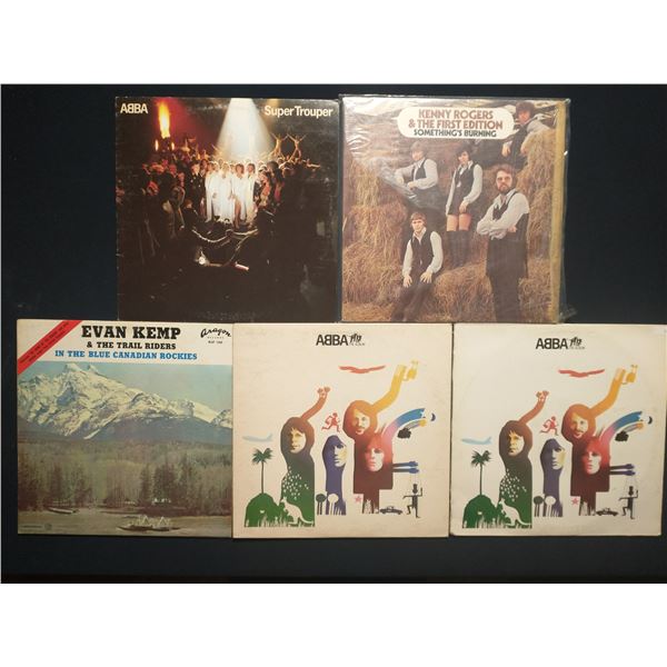 5 VINYL RECORD LOT – POP, COUNTRY & CLASSIC ROCK
