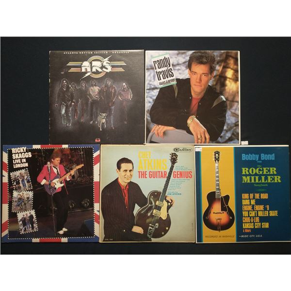 5 VINYL RECORD LOT – COUNTRY & SOUTHERN ROCK / 1970S–1980S
