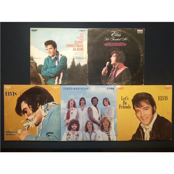 5 VINYL RECORD LOT – ELVIS PRESLEY / GOSPEL & POP CLASSICS
