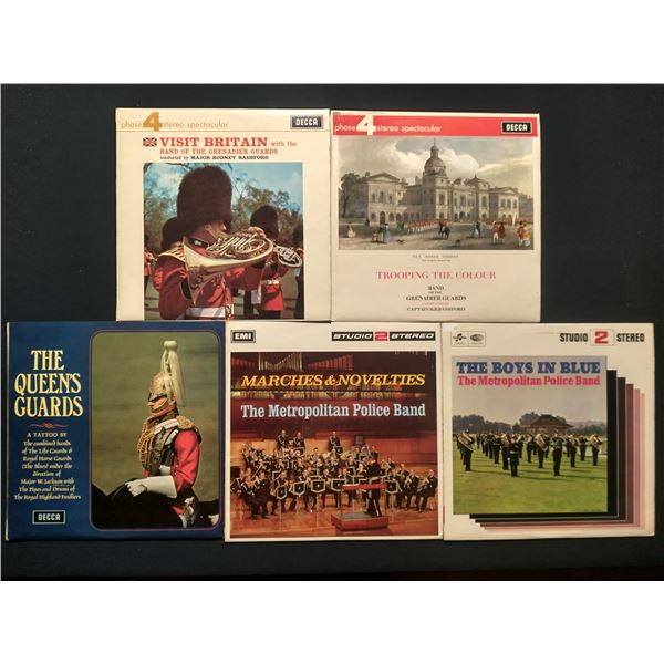 5 VINYL RECORD LOT – BRITISH MILITARY & CEREMONIAL BANDS