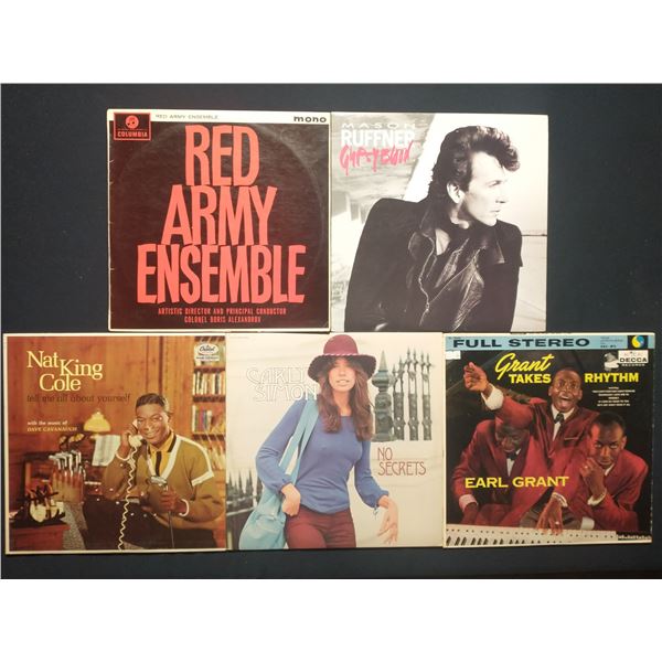 5 VINYL RECORD LOT – VOCAL POP, JAZZ & SOUL CLASSICS