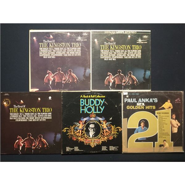 5 VINYL RECORD LOT – FOLK & EARLY ROCK CLASSICS