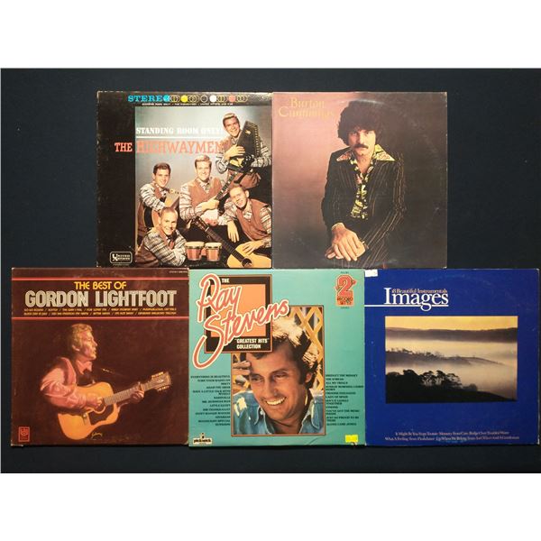 5 VINYL RECORD LOT – CLASSIC FOLK & SINGER-SONGWRITERS
