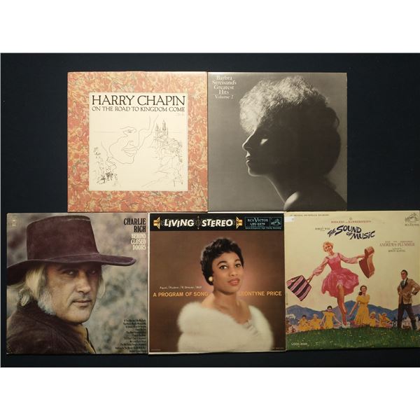 5 VINYL RECORD LOT – CLASSIC ROCK & POP SINGER-SONGWRITERS (1970s)