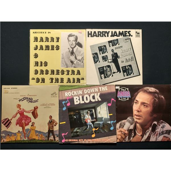 5 VINYL RECORD LOT – BIG BAND & VOCAL POP / SOUNDTRACKS / 1950s–1960s ERA