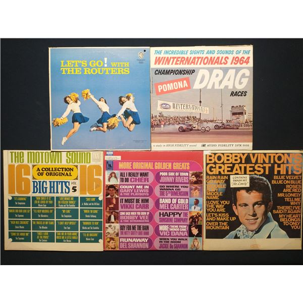 5 VINYL RECORD LOT – POP & SOUL HITS / MOTOWN ERA COMPILATIONS