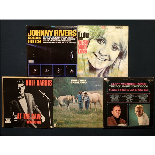 5 VINYL RECORD LOT – CLASSIC POP & FOLK / HIT COMPILATIONS