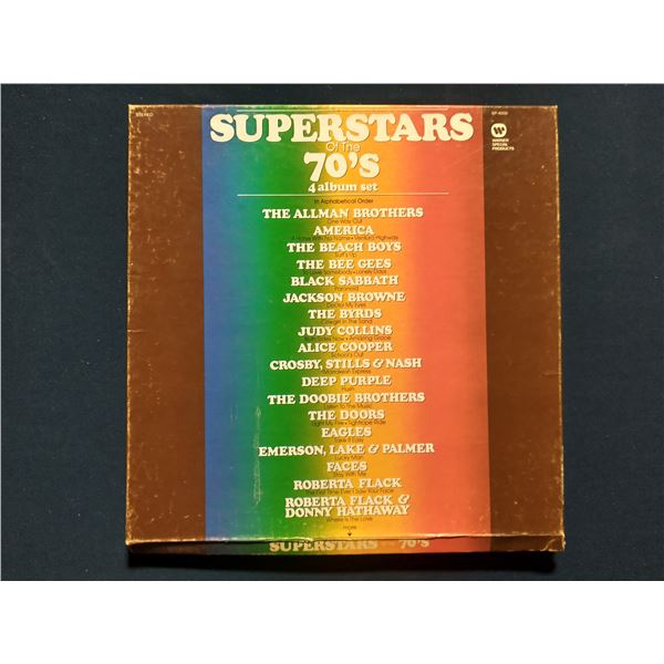 4 VINYL RECORD SET – 1970s ROCK & POP SUPERSTARS