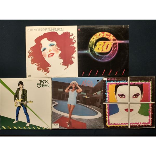 5 VINYL RECORD LOT – NEW WAVE, DISCO & POP (1970s–1980s)