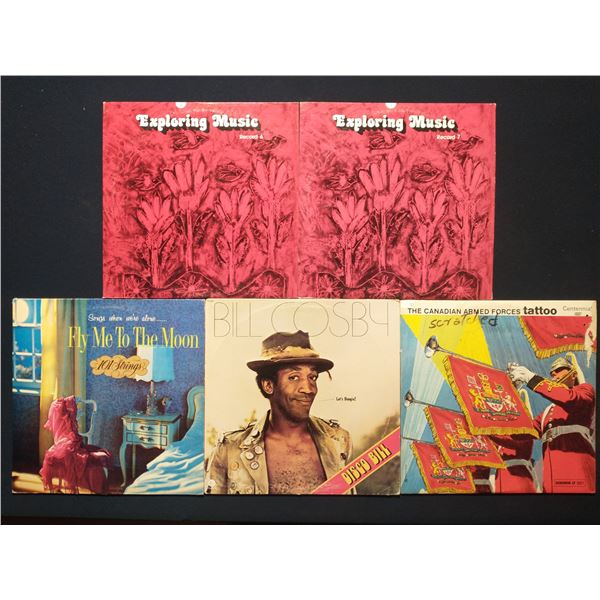 5 VINYL RECORD LOT – SPOKEN WORD, EASY LISTENING & THEMATIC