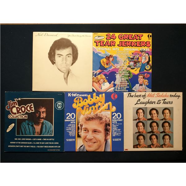 5 VINYL RECORD LOT – SINGER-SONGWRITER & POP HITS