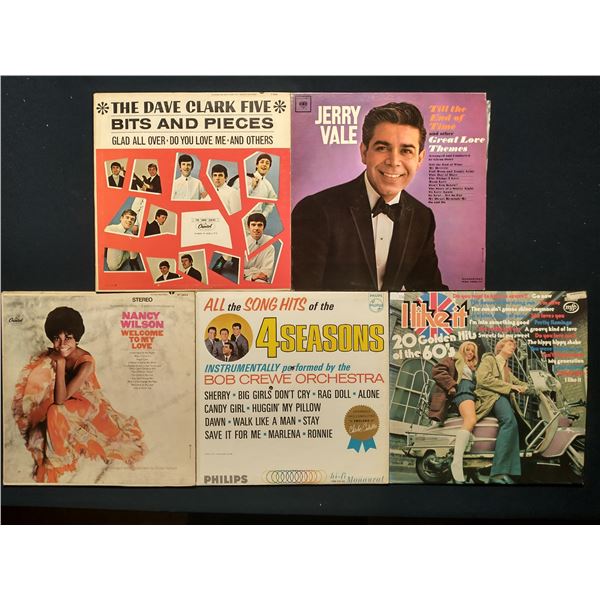 5 VINYL RECORD LOT – 1960s POP & EASY LISTENING CLASSICS