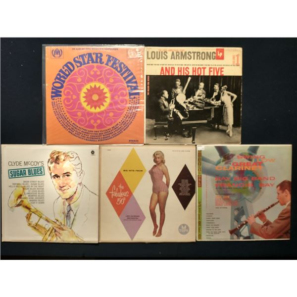 5 VINYL RECORD LOT – JAZZ, SWING & BIG BAND CLASSICS