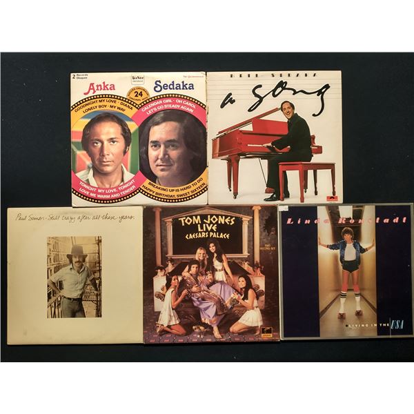 5 VINYL RECORD LOT – POP SUPERSTARS & SINGER-SONGWRITERS