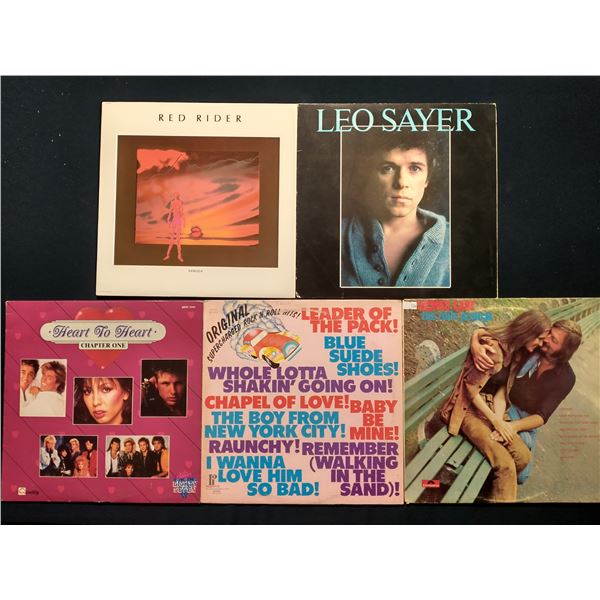 5 VINYL RECORD LOT – POP & ROCK HITS / 1970s–1980s