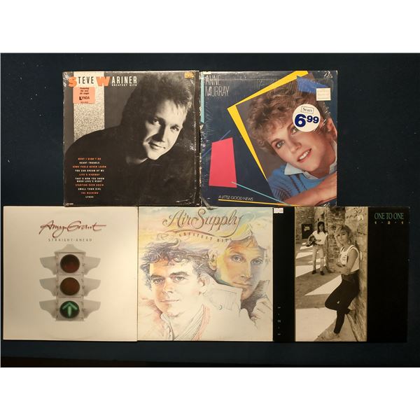 5 VINYL RECORD LOT – ADULT CONTEMPORARY & POP ROCK / 1980s