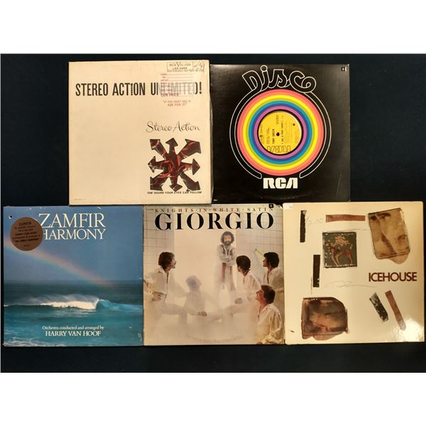 5 VINYL RECORD LOT – ELECTRONIC, DISCO & AMBIENT POP
