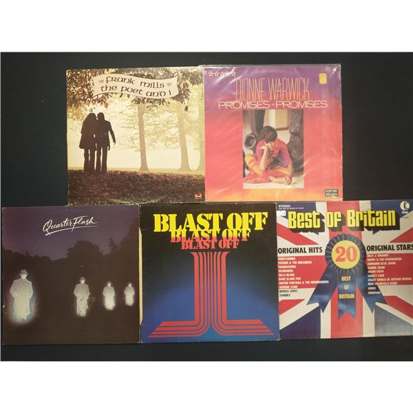 5 VINYL RECORD LOT – POP & ADULT CONTEMPORARY HITS