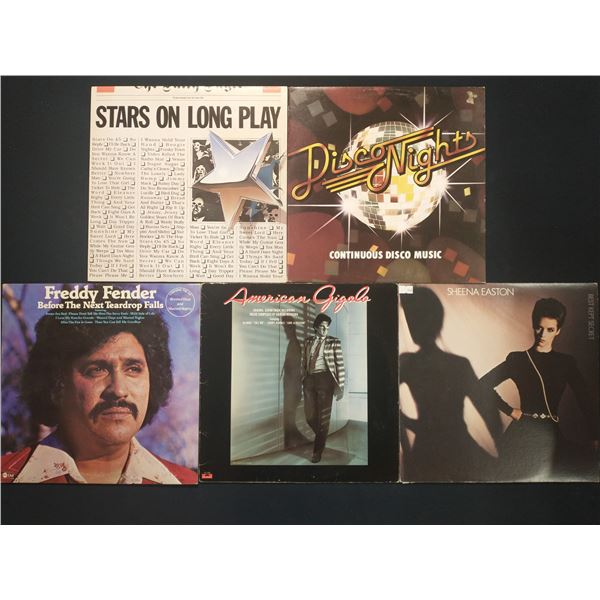 5 VINYL RECORD LOT – DISCO, POP & SOUNDTRACK HITS